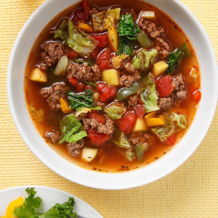 Cabbage beef dinnerthendessert tomato crockpot hearty flavorful