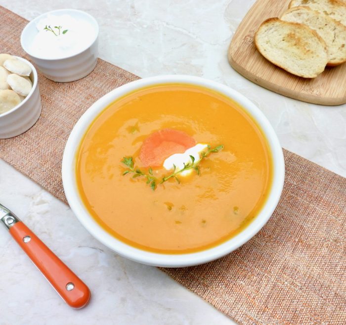 Butternut squash soup recipe with carrots