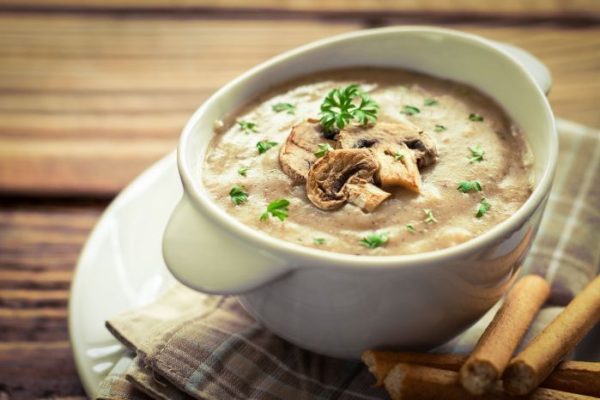 Mushroom broth mushrooms grigio sauv pinot cafedelites blanc