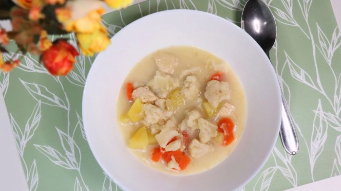 Chicken and cauliflower soup recipe