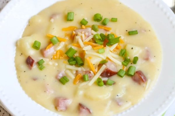 Ham potato cheesy soup