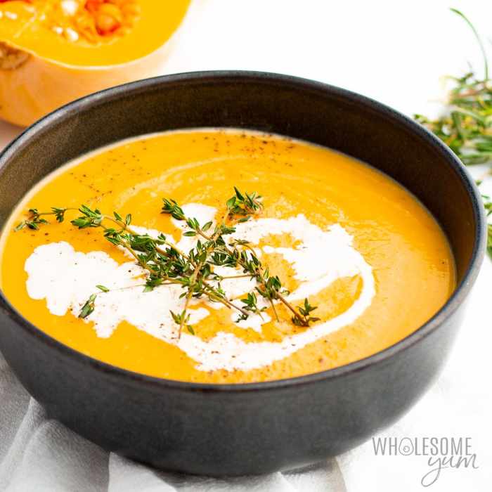 Butternut squash soup recipe with carrots